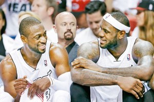 Dwayne Wade y LeBron James.