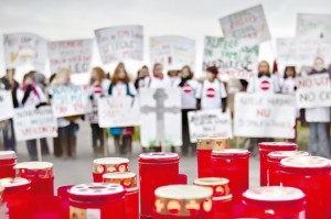 Vigilia en contra de la violencia. (AP )