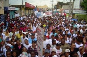 “Marchemos por la Paz, Séptima Versión”, realizada en Los Alcarrizos. (Tulio Sánchez ) 