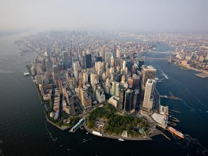 Vista aérea de la isla de Manhattan