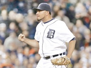 Joaquín Benoit logró su rescate número 21 de la temporada con los Tigres de Detroit. (AP ) 