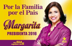El afiche promocional de Margarita Cedeño de Fernández a la Presidencia de la República.