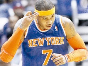 Carmelo Anthony encabezó el ataque de los Knicks con 25 puntos. (AP )