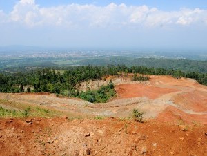 La loma Ortega, ubicada en La Vega, está siendo sometida a un proceso de reforestación luego de que Falconbridge extrajera el níquel en su totalidad. 