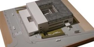 Maqueta de uno de los centros de atención primaria que serán construídos por el Gobierno, a través de la Oficina Supervisora. 