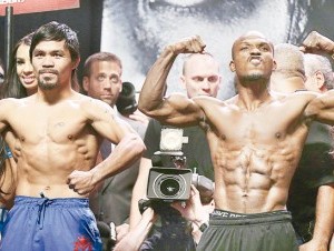 Manny Pacquiao (izquierda), en su compromiso de esta noche, se las jugará todas ante Timothy Bradley. (AP ) 