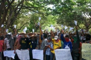 Los líderes campesinos aseguraron que su protesta es pacífica.