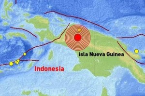 El temblor sacudió una zona marítima frente a las costas de Papúa Nueva Guinea 