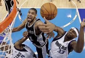 DALLAS, TX - APRIL 28: Boris Diaw #33 of the San Antonio Spurs reacts after making a three point shot against the Dallas Mavericks in Game Four of the Western Conference Quarterfinals during the 2014 NBA Playoffs at American Airlines Center on April 28, 2014 in Dallas, Texas. NOTE TO USER: User expressly acknowledges and agrees that, by downloading and or using this photograph, User is consenting to the terms and conditions of the Getty Images License Agreement. Ronald Martinez/Getty Images/AFP== FOR NEWSPAPERS, INTERNET, TELCOS & TELEVISION USE ONLY.