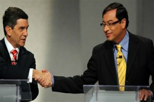 Rafael Pardo y Gustavo Petro, líderes del Partido Liberal y Progresistas, se unirán para buscar la reelección de Santos. 