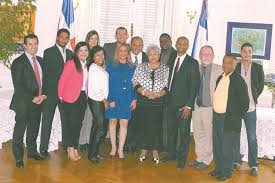 Integrantes de la delegación dominicana en la embajada RD en Francia.