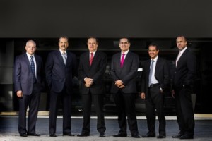 La junta de directores de ALAVER, presidida por Pedro Alorda Thomas, al centro, e integrada por Luis Manuel Marte Cruz, Francisco José Moronta, Rubén Alvarez, José Francisco Deschamps y Erick Alejandro Salcedo.