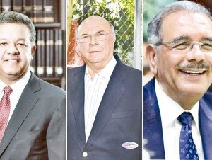 Leonel Fernández, Hipólito Mejía y Danilo Medina.