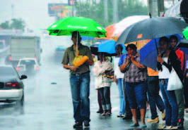 Habrá lluvias y truenos.