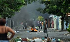 Una de las protestas registradas en Cotui, RD.