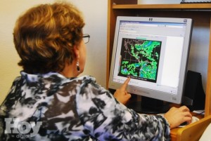 Gloria Ceballos, directora de la Oficina Nacional de Meteorología ONAMET. En su despacho. Foto de archivo