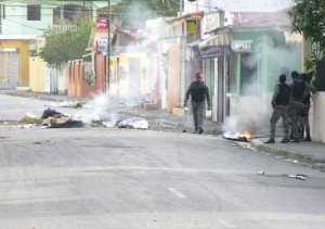 Así lucían este miércoles calles de algunos barrios de Bonao.