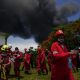 Incendio en Matanzas, Cuba. Foto AP.